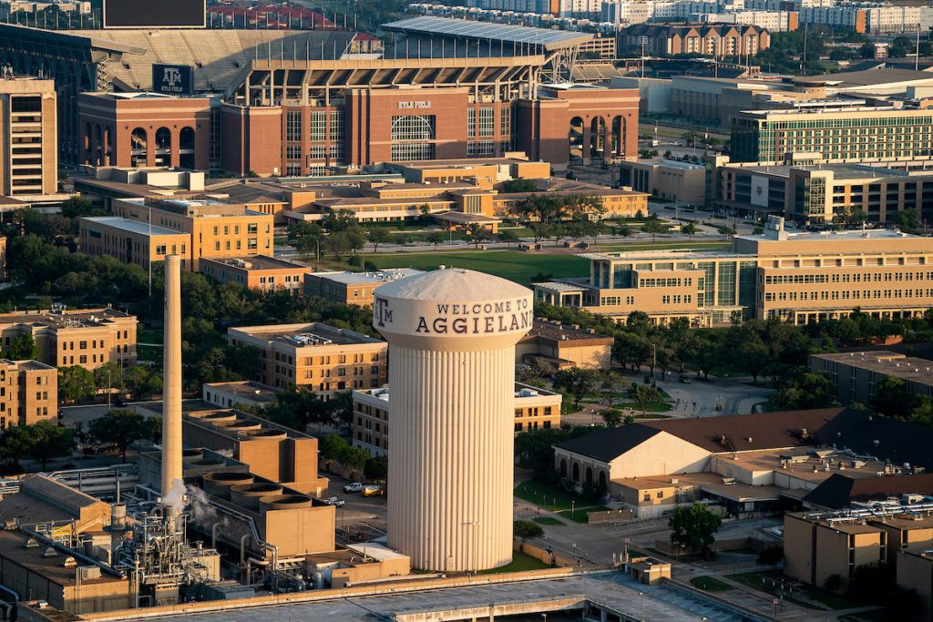 campus aerial shot