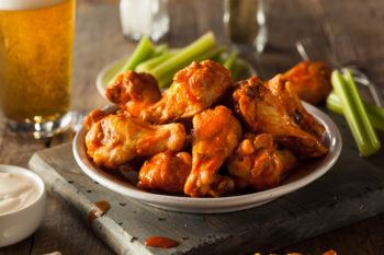 buffalo wings on a plate