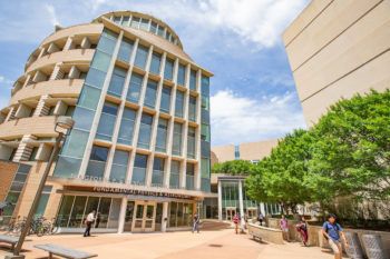 mitchell physics building exterior