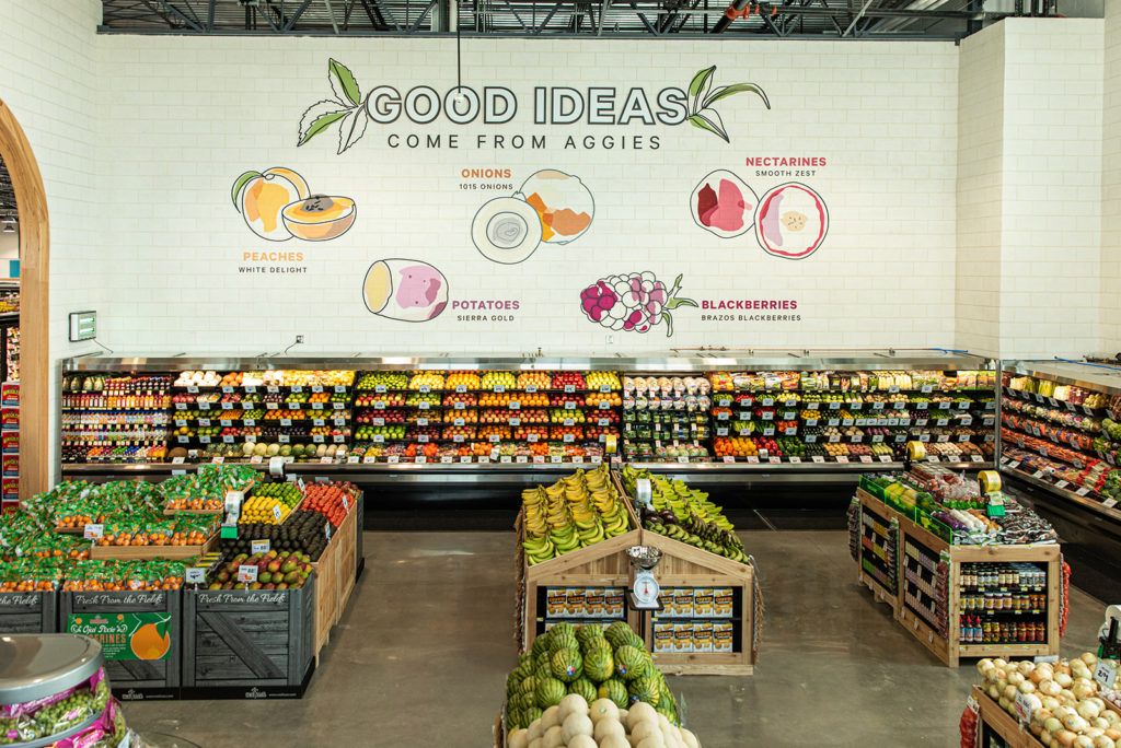 Produce section from the College Station Brookshire Brothers