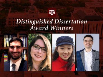(l-r) Justin Andrews, Deanna Stover, Meichen Wang and Yixing Chen