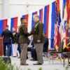 Milley shaking hands with a graduating cadet