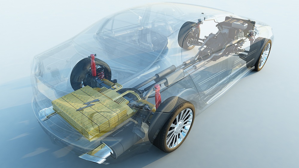 artist's rendering of the inside of an electric car