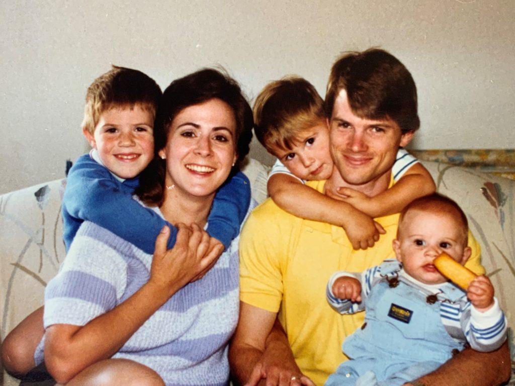 family photo of adams and family members