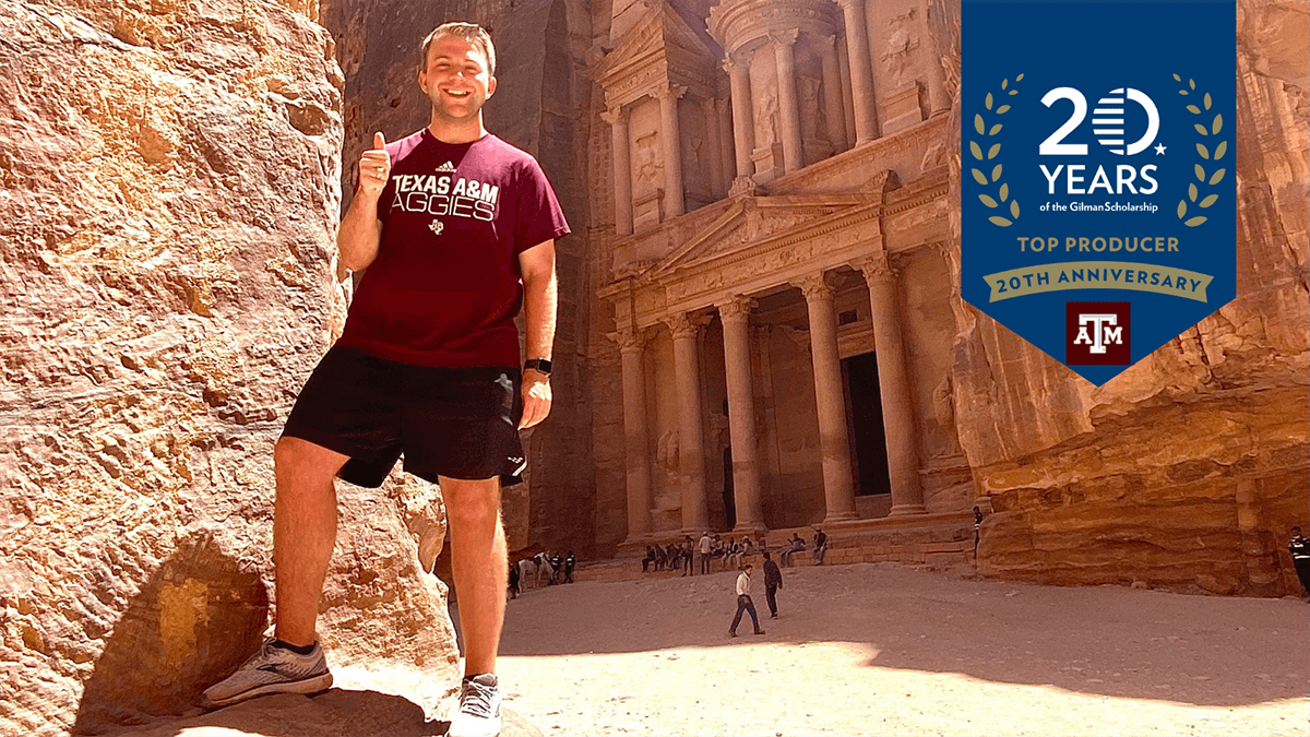 an Aggie during an Education Abroad trip
