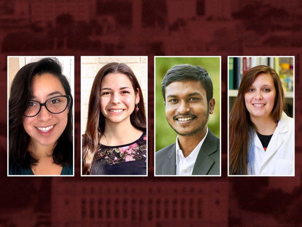 (l-r) Viridiana Martinez, Angela Achorn, Asim Maity and Caitlin Castaneda
