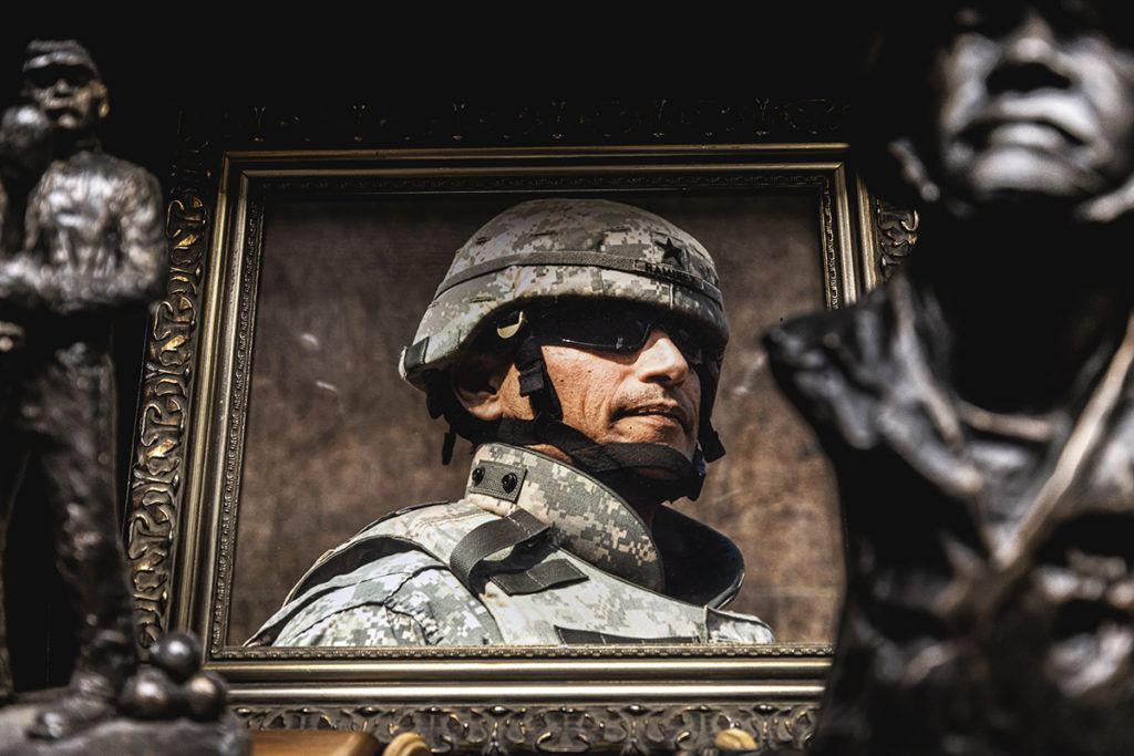Gen. Ramirez wearing fatigues while deployed