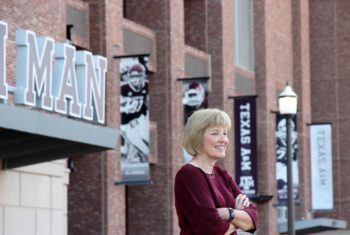cherean williams standing outside of kyle field