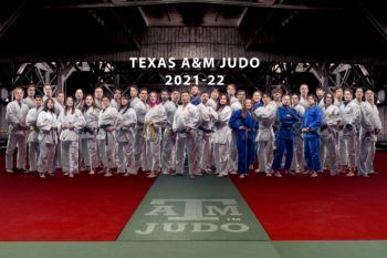 group photo of the texas a&m judo team
