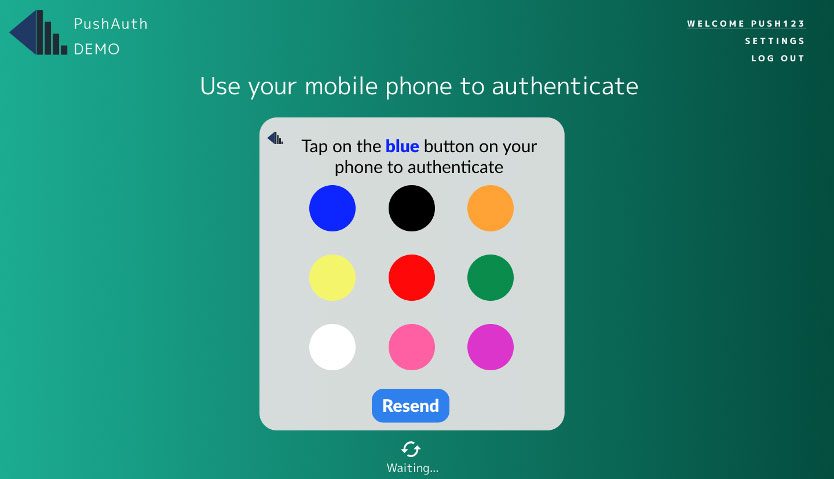 screenshot of a mechanism asking a user to select from nine different colored circles