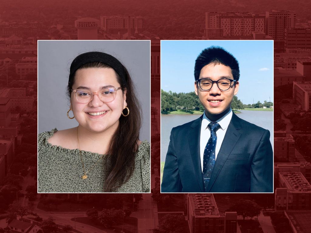Maria del Pilar Ibarra Noriega ’23 and Joseph Chen ’23