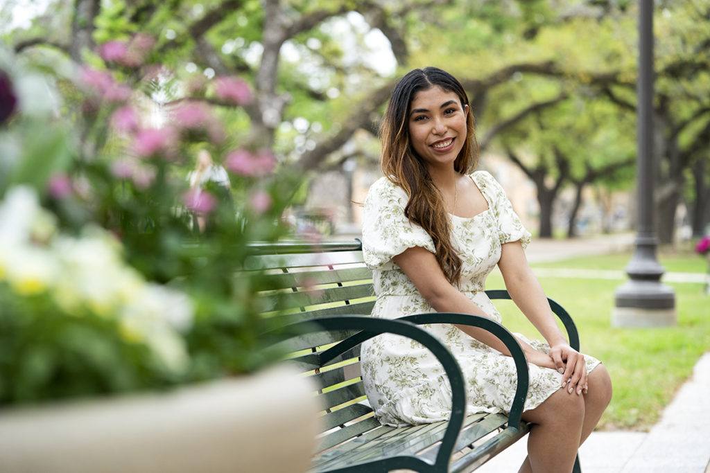 Andrea Nuñez on the campus of Texas A&M University on April 12, 2022