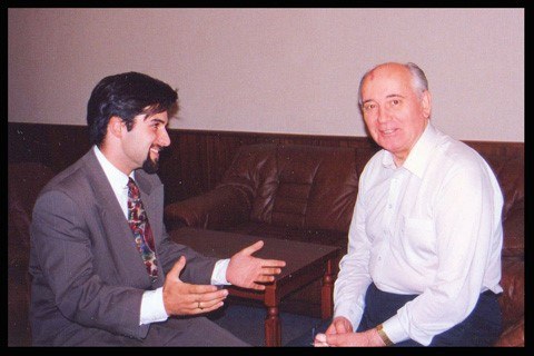 ahdieh seated next to gorbachev