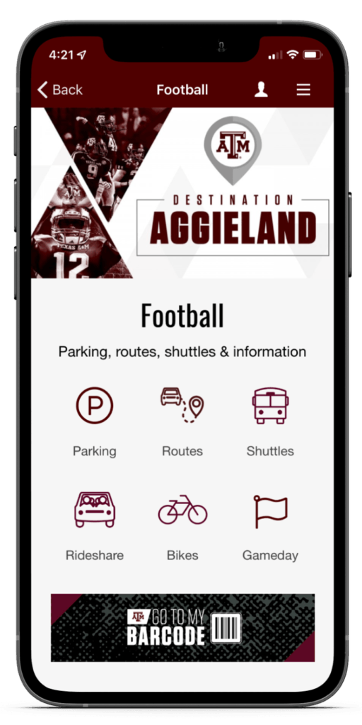 the Destination Aggieland App