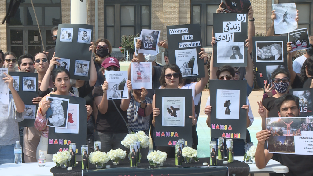 Iran protest on the Texas A&M campus in September 2022