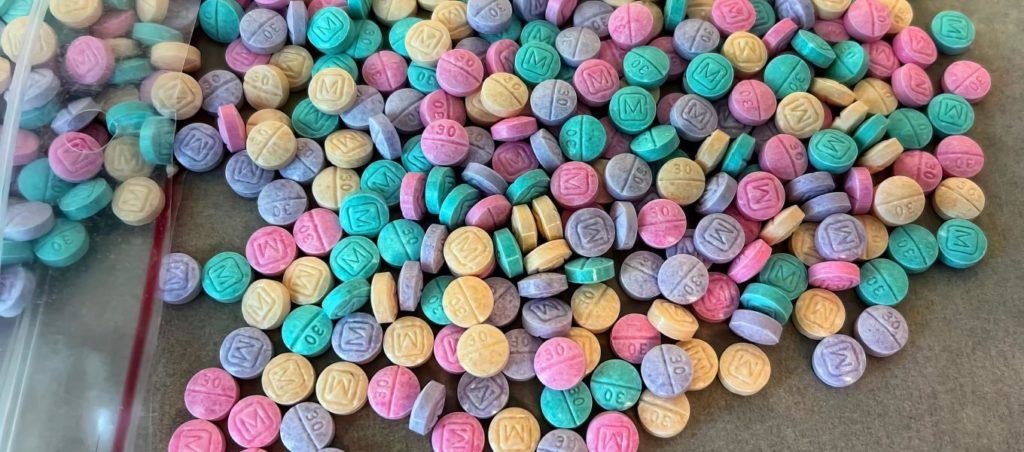 brightly colored fentanyl pills