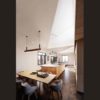 another rendering showing the kitchen, dining area and living room