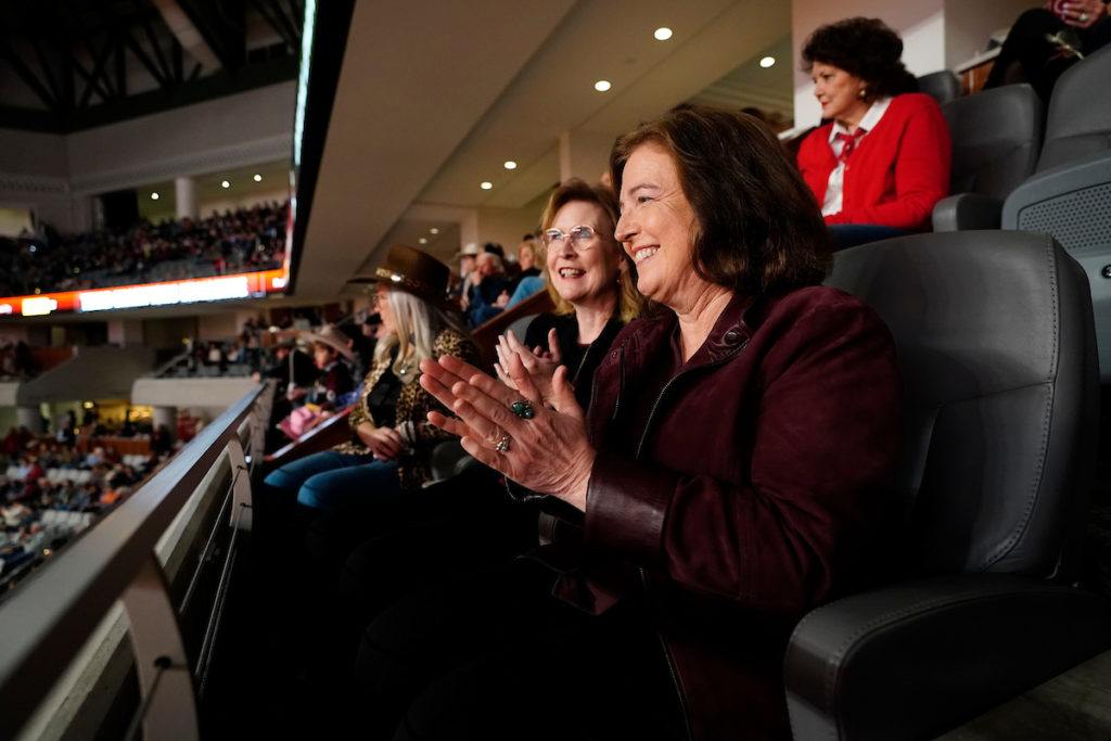 President M. Katherine Banks (right) with Susan Ballabina, chief external affairs officer and senior vice president, Division of Academic & Strategic Collaborations