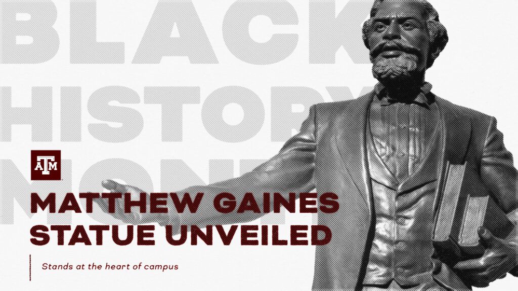 Matthew Gaines Statue Unveiled, stands at the heart of campus