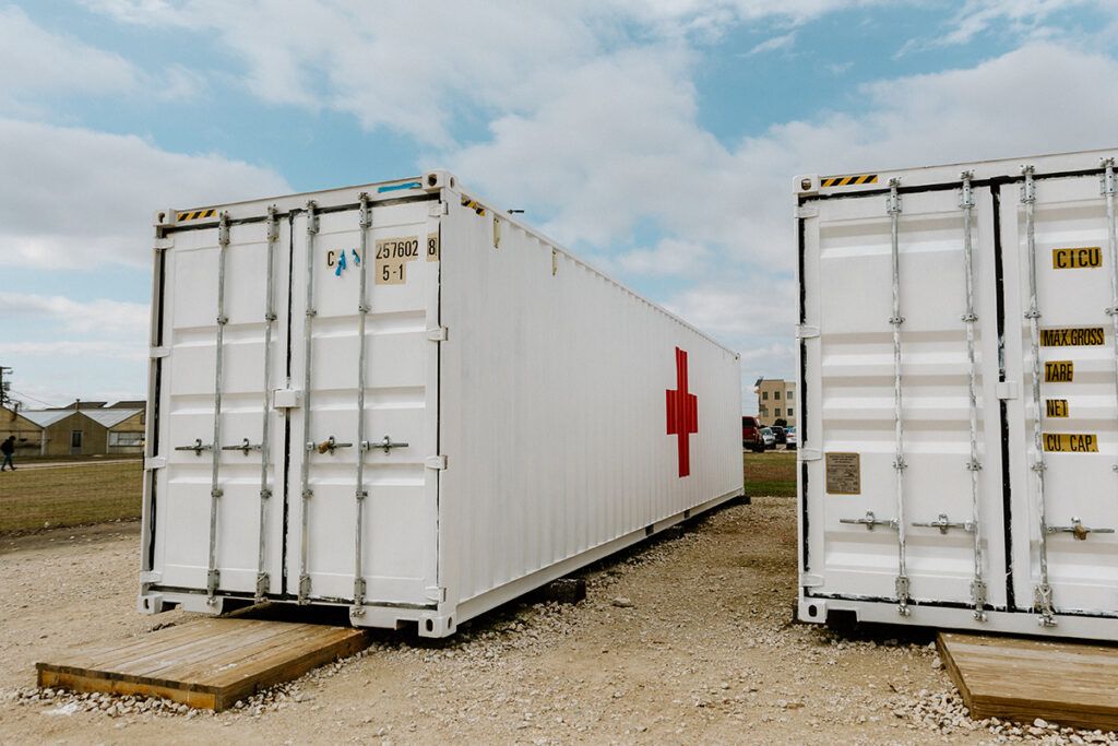 The exteriors of two BUILD medical clinics that were completed in the Fall of 2022