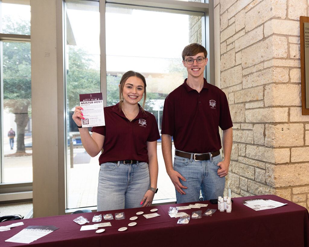 Students from the Muster committee tabling in the MSC