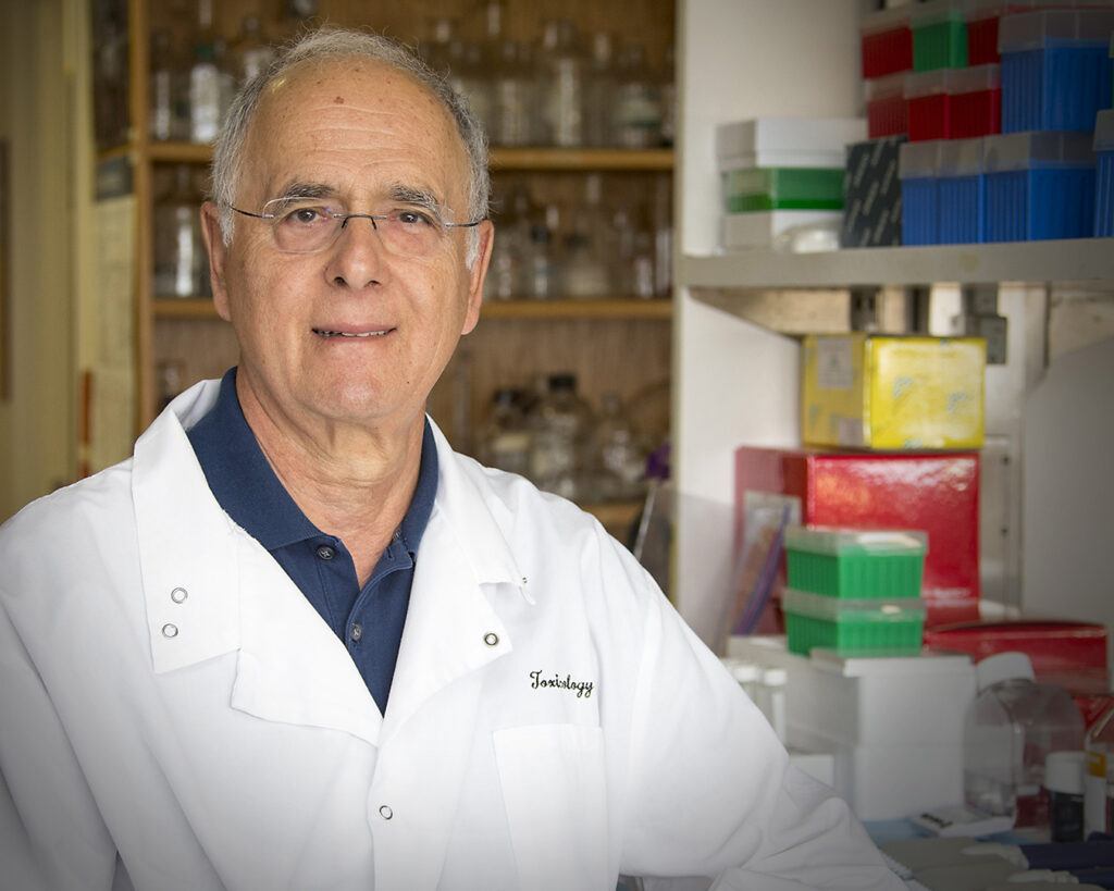 Dr. Stephen Safe in his lab