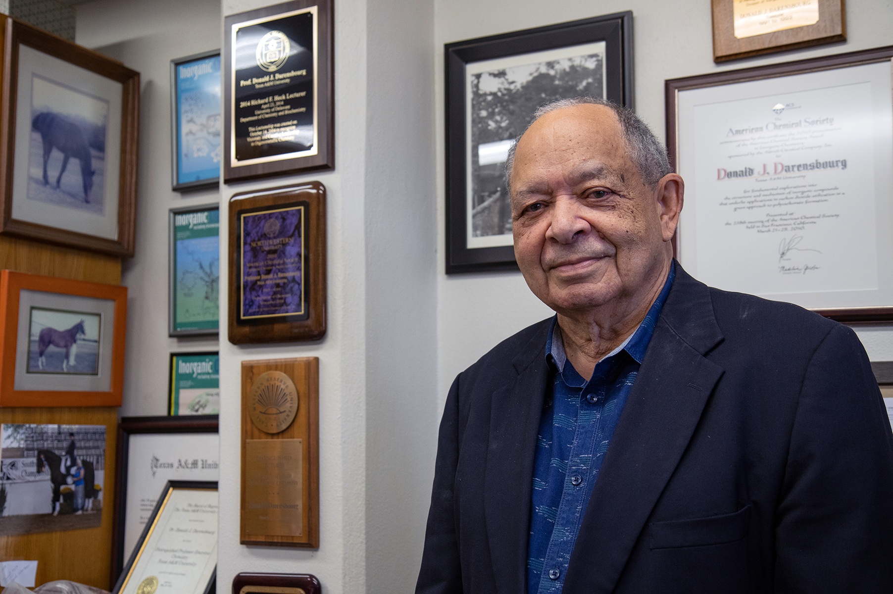 Dr. Donald Darensbourg portrait in his office