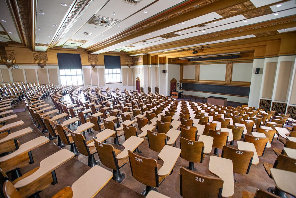 a classroom in the chemistry building