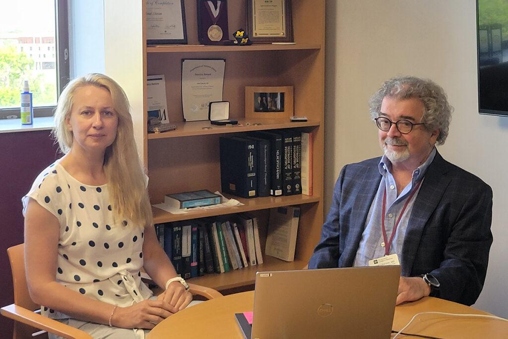 (l-r) Drs. Tetiana Nickelsen and Israel Liberzon