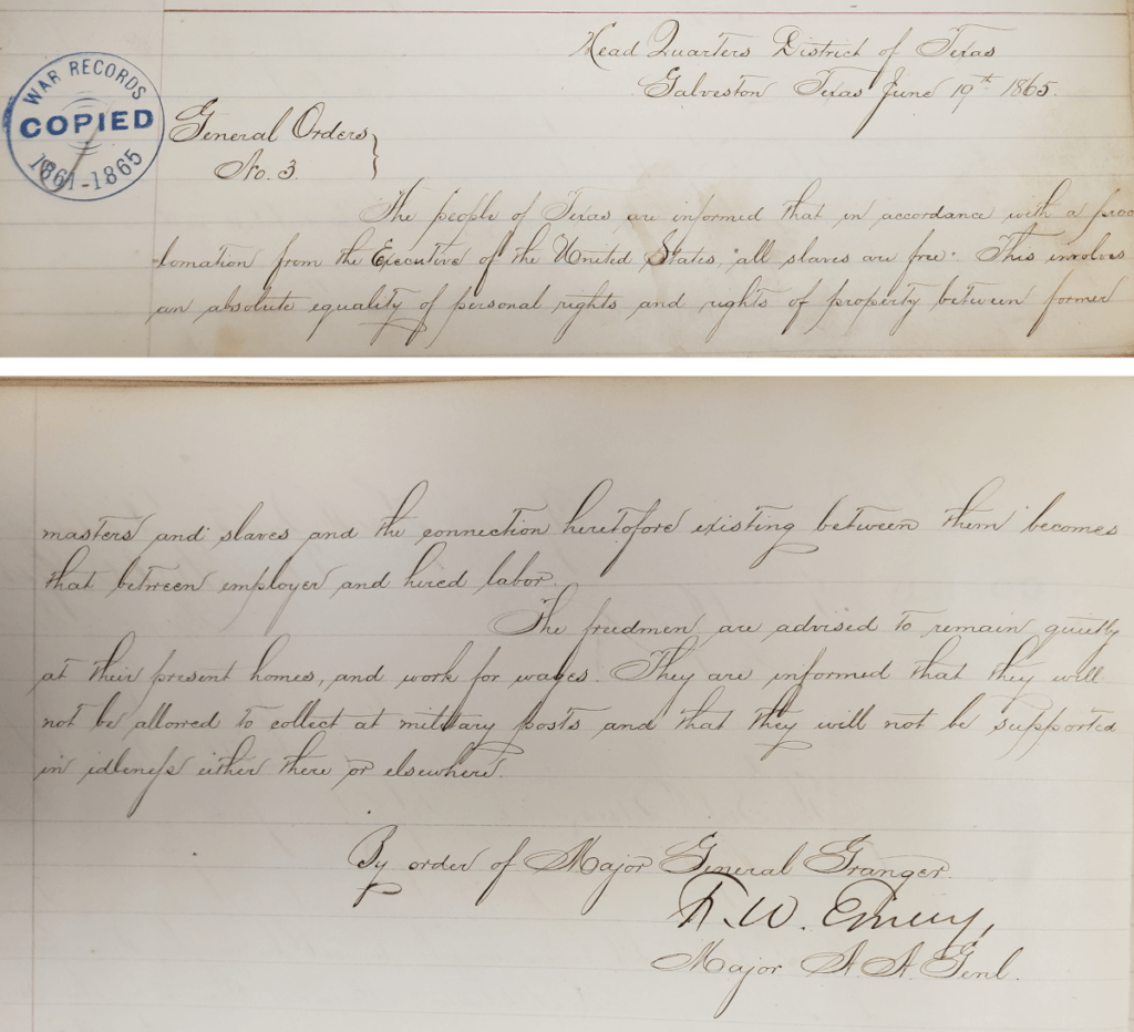 a scan of a lined piece of paper with cursive writing, a stamp reading "war records, 1861-1865"