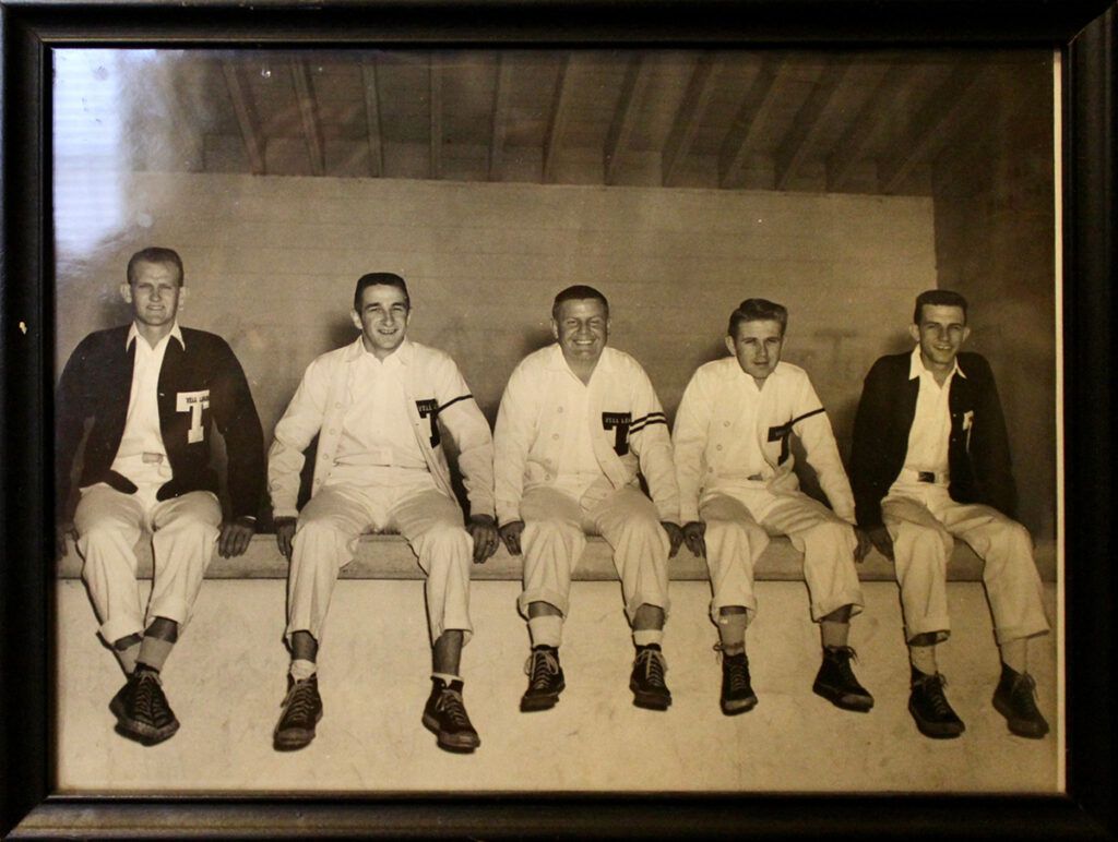 Tyree's election campaign photo with others running for Yell Leader that year