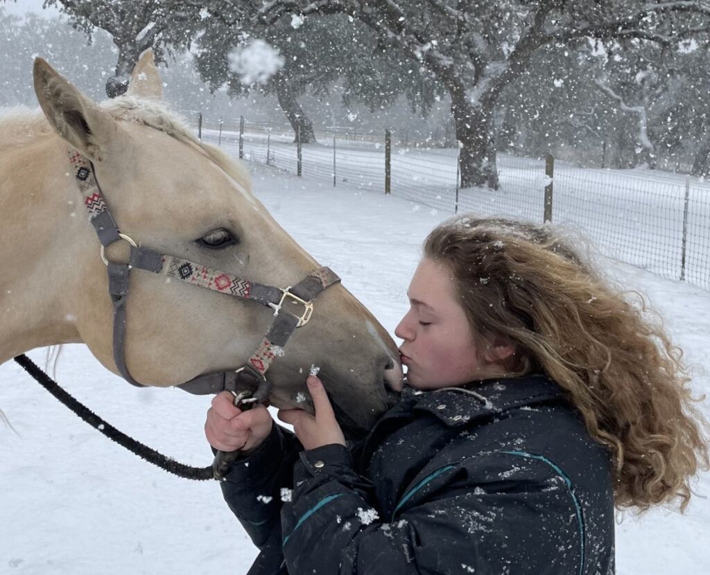 Tesoro the horse and his owner Sydney
