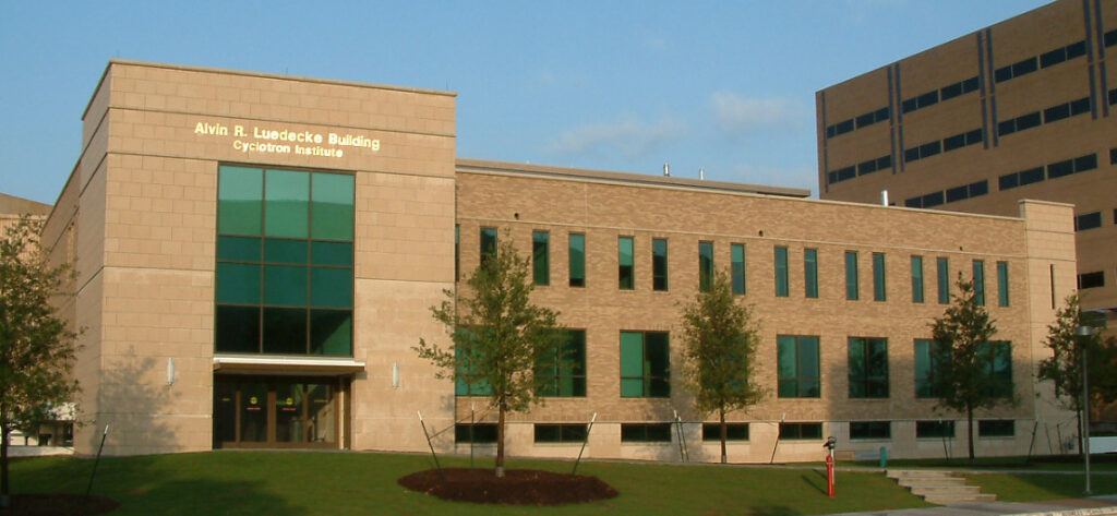 the exterior of the Cyclotron Institute building