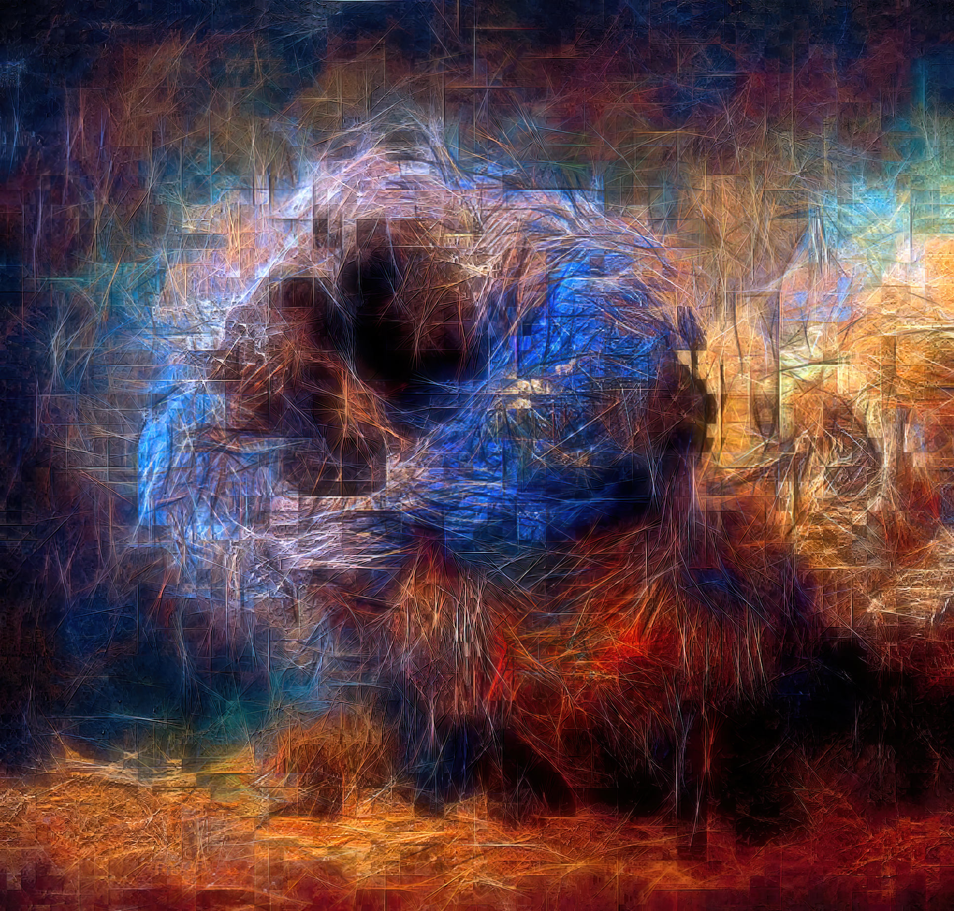 A photo of an art piece featured in an exhibition at the Arts Council of the Brazos Valley.