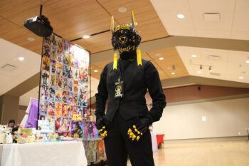 a costumed attendee of AggieCon 53