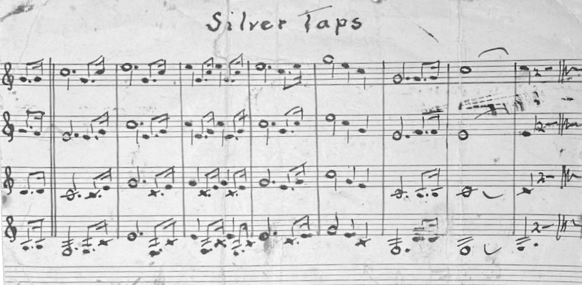 a scan of the original sheet music for Silver Taps