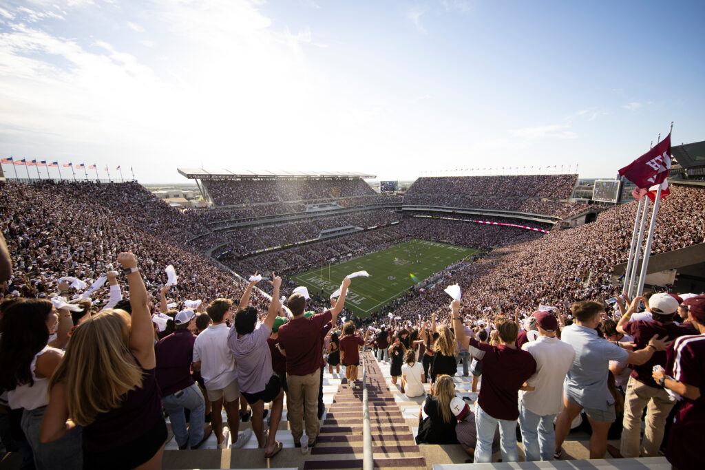 A photo of fans at Kyle Field.
