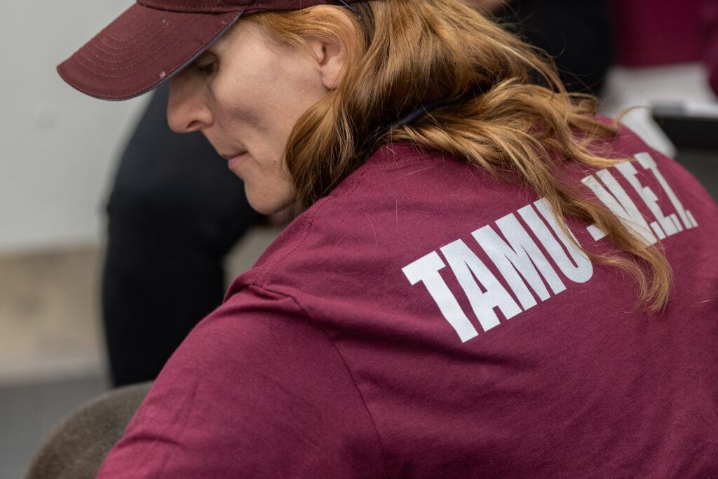 A photo of a member of the Veterinary Emergency Team.