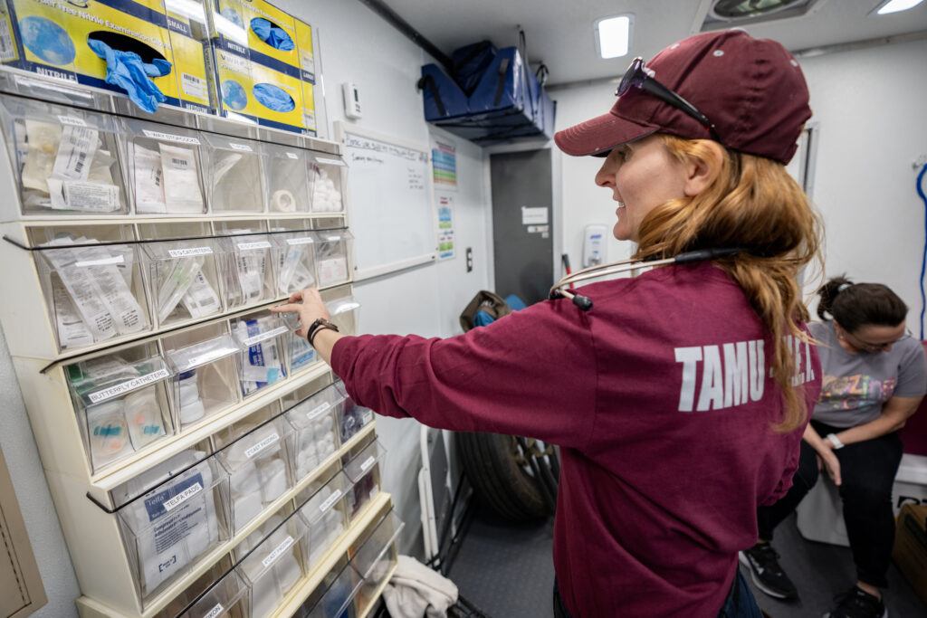 A photo of a member of the Veterinary Emergency Team.
