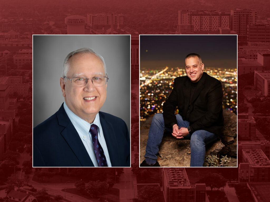 Headshots of David and Shannon Lawson against a maroon background
