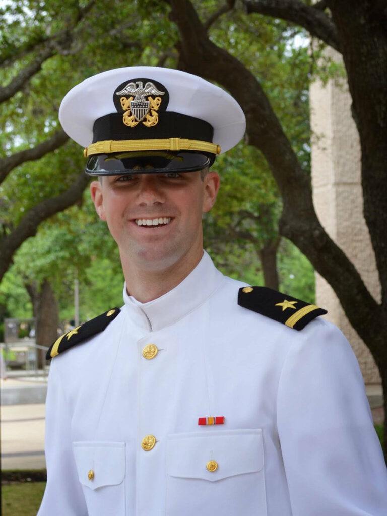 James Perkins in his Navy dress uniform