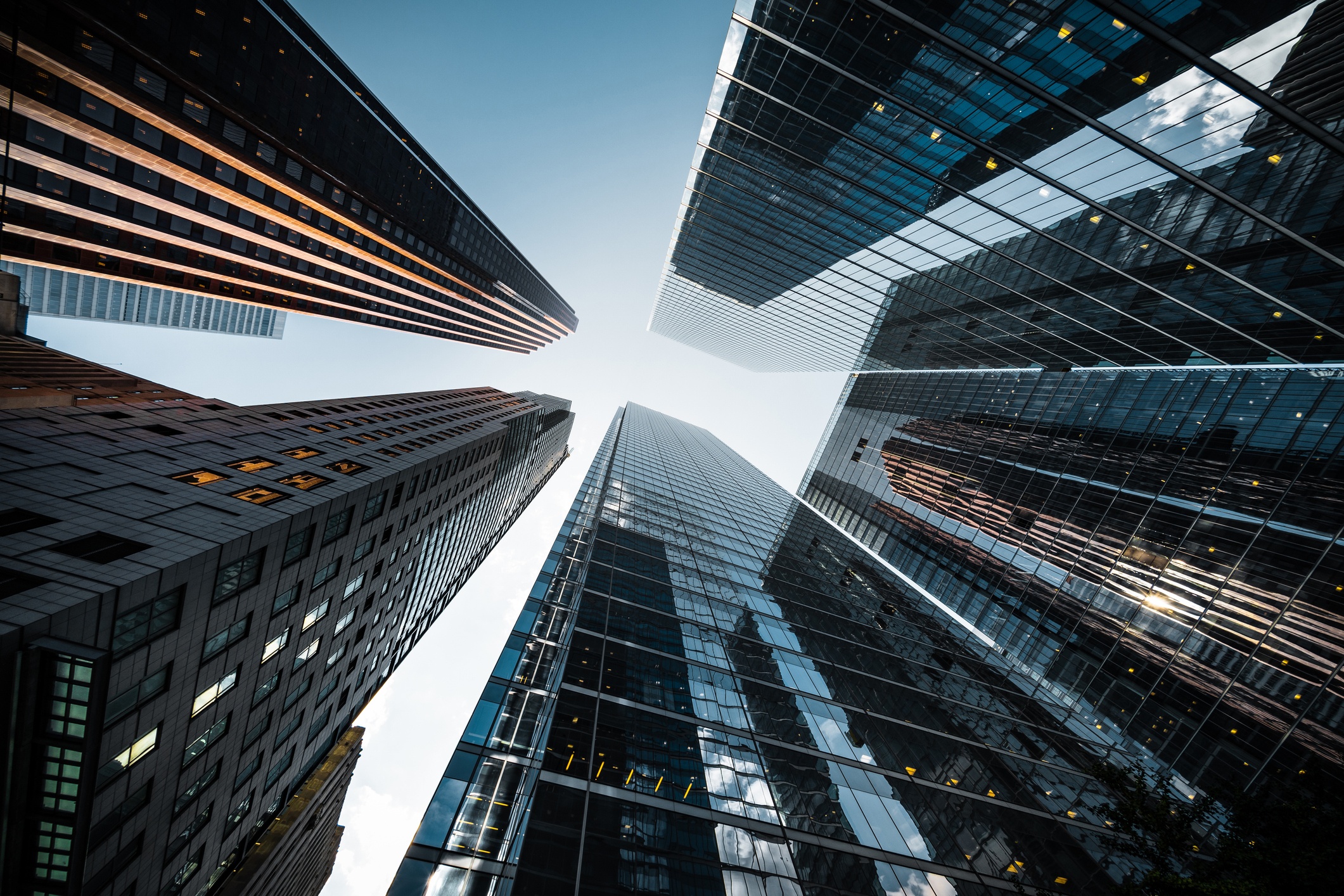 Business concept stock image of skyscrapers