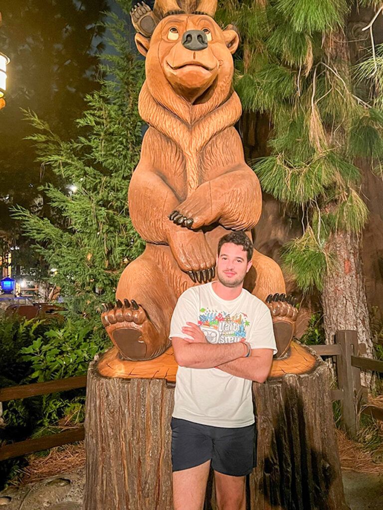 Thomas Mas '23 in Disney California Adventure Park.