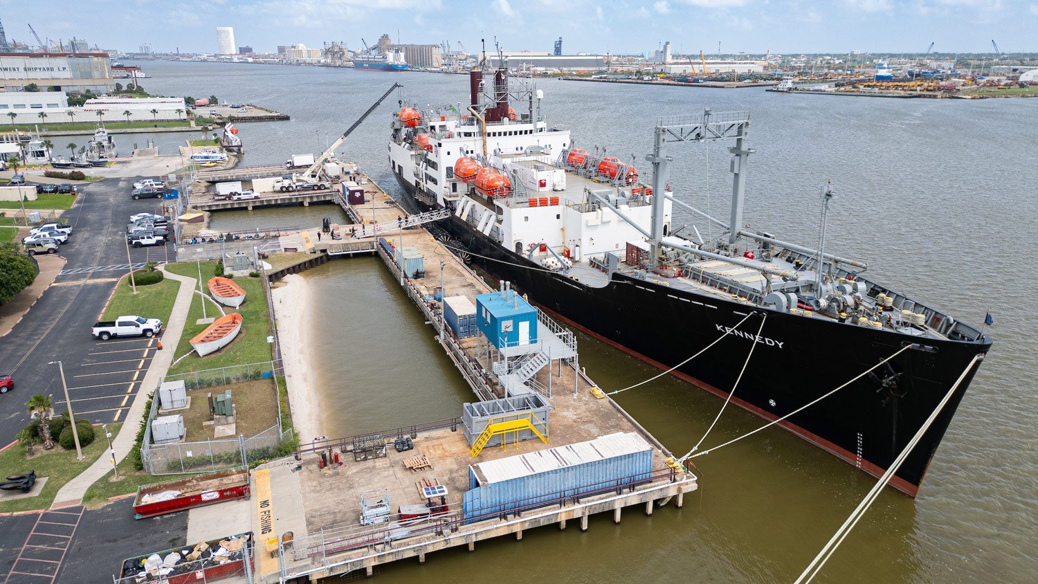 Aerial view of the T.S. Kennedy