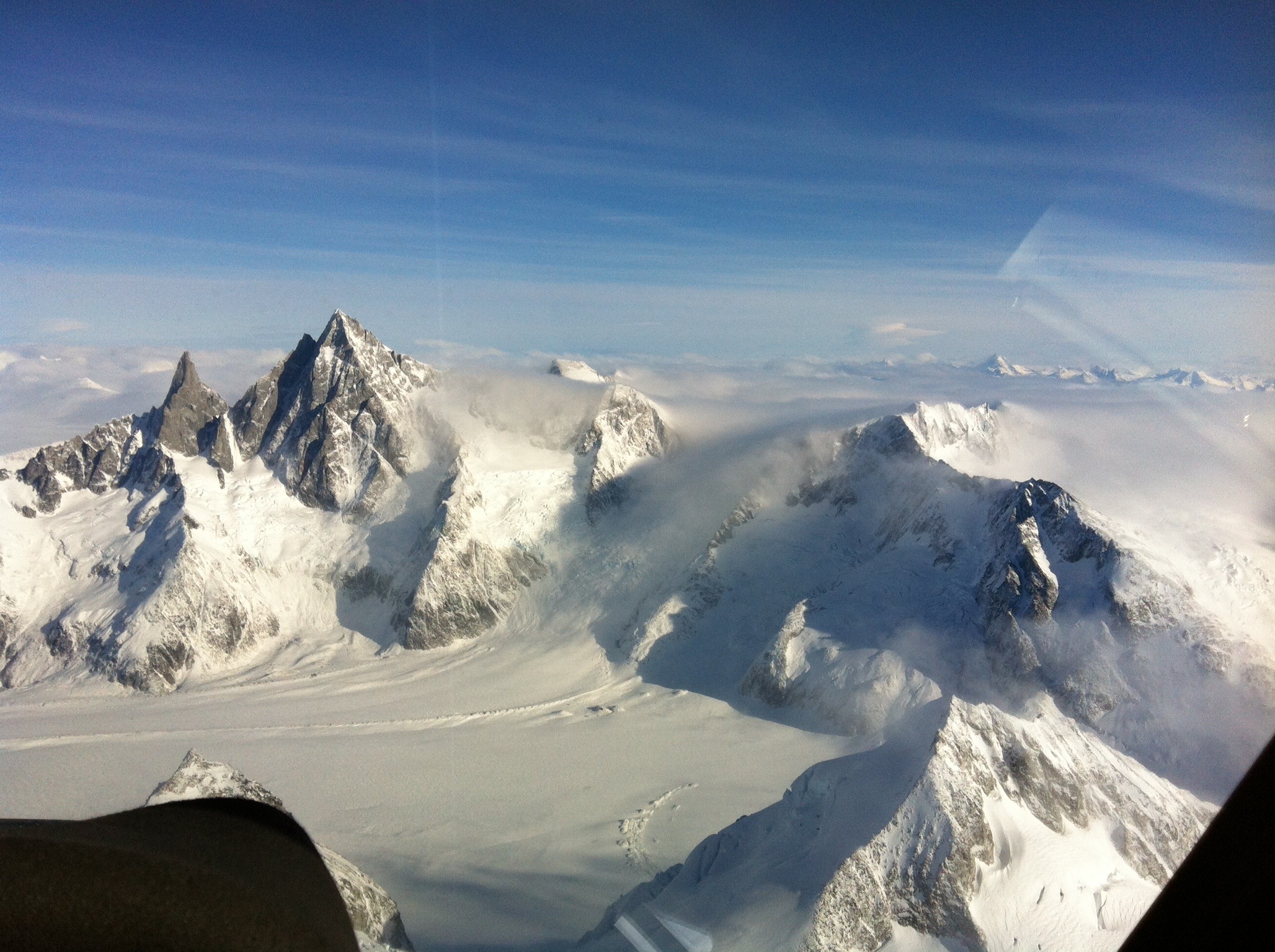Alaskan mountain range aerial