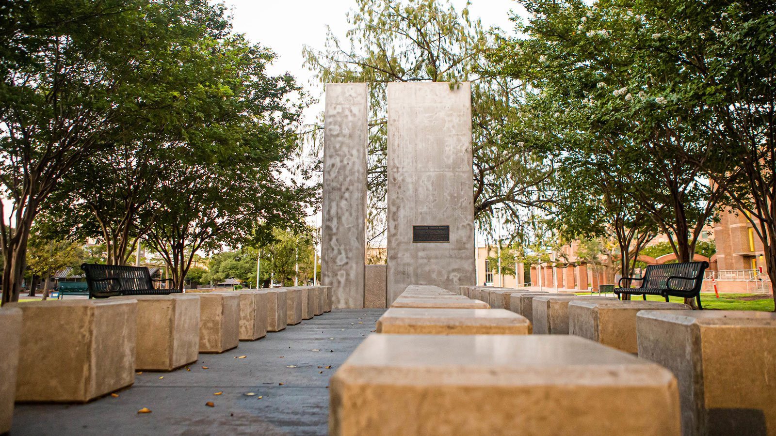 The 9-11 Memorial includes to cement tours and multiple cement cubes