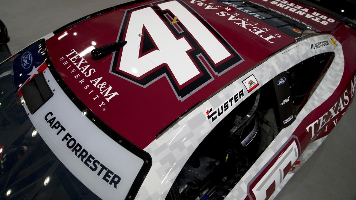 View of Capt. Forrester's name on the number 41 NASCAR