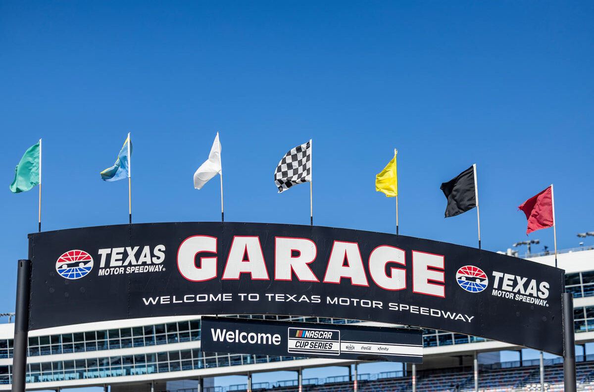 Texas Motor Speedway Garage sign