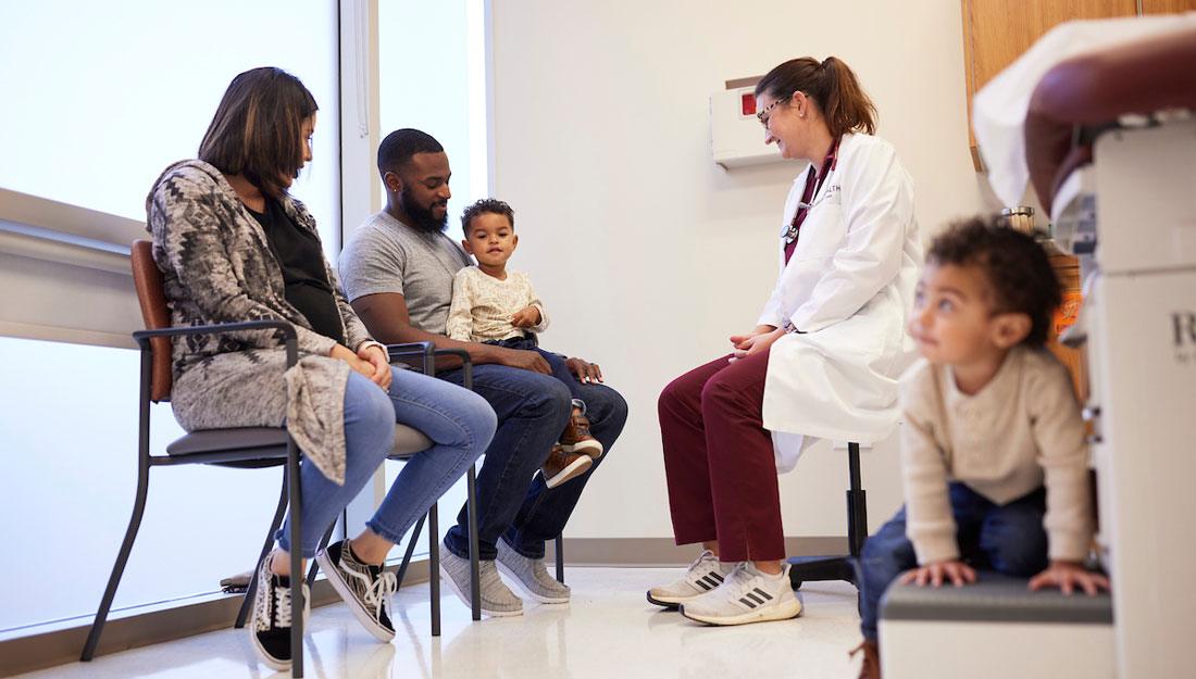 patients in a Texas A&M Health clinic