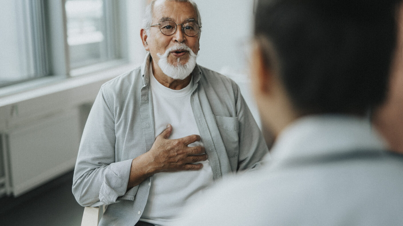 a male patient talking to his doctor